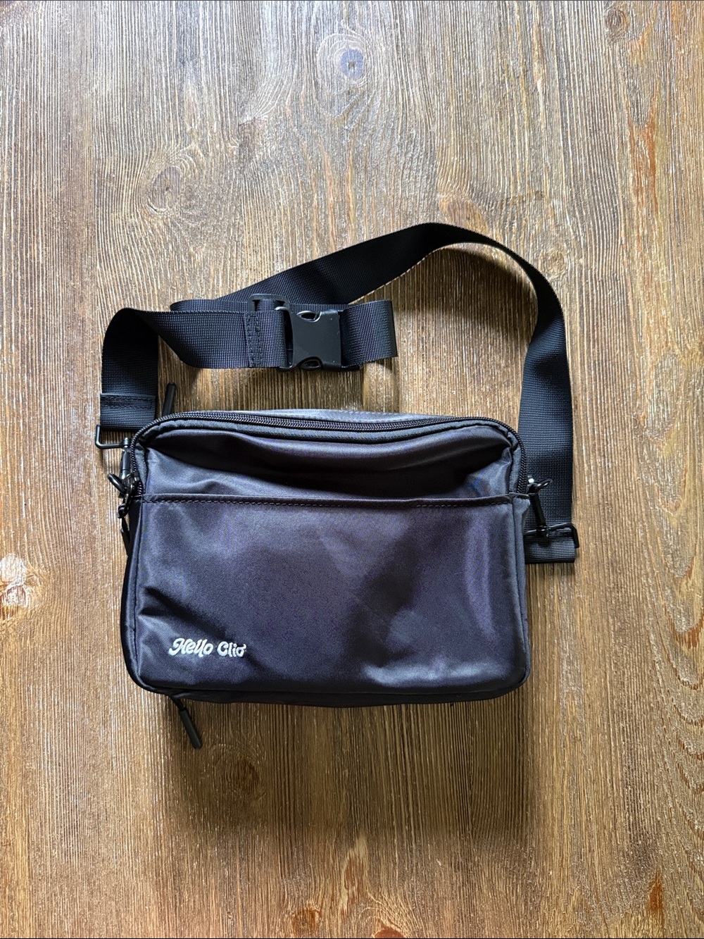 Black Crossbody Bag with Adjustable Strap